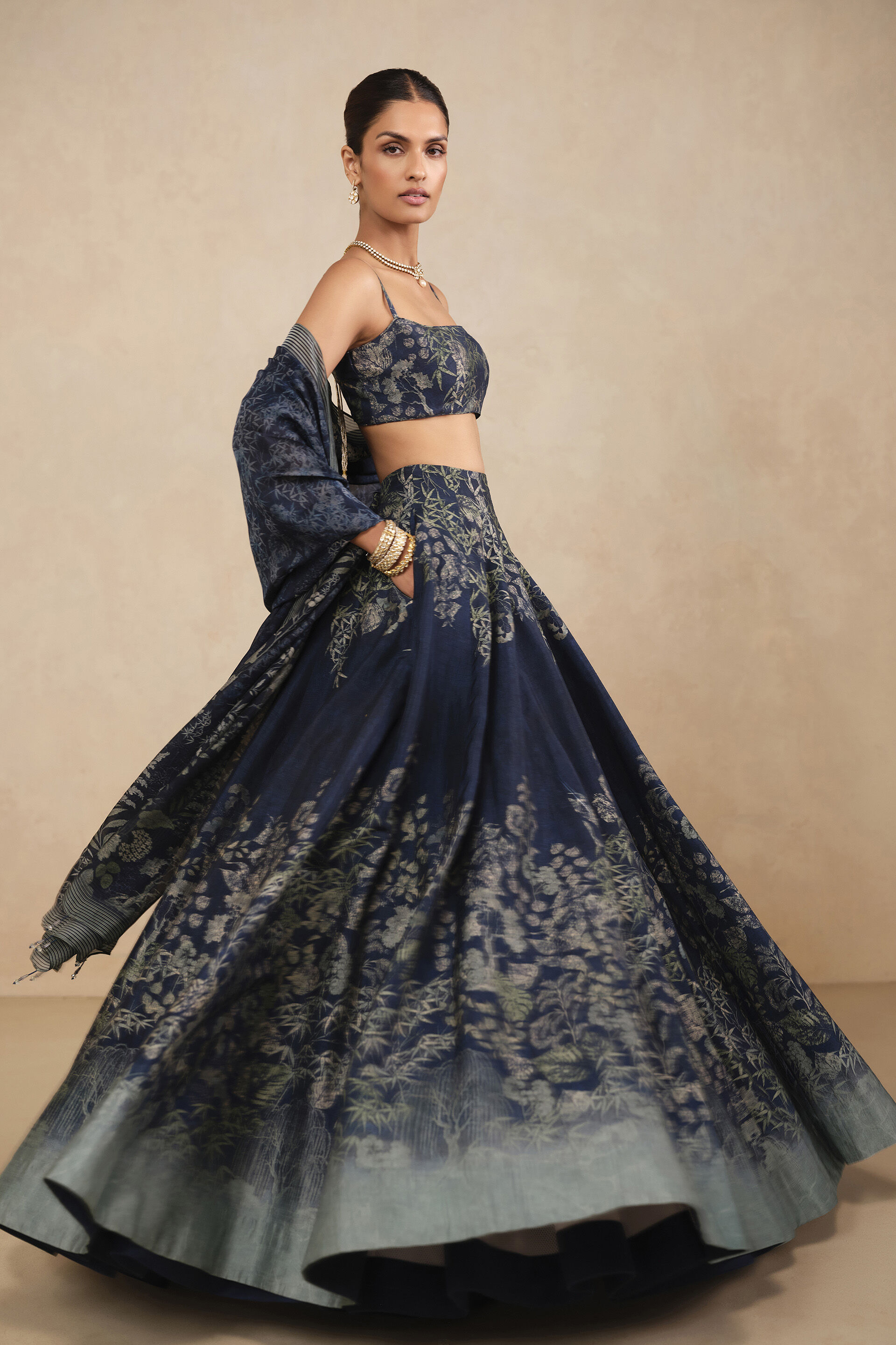 Samah Skirt Set -  Blue, Ink Blue, image 3